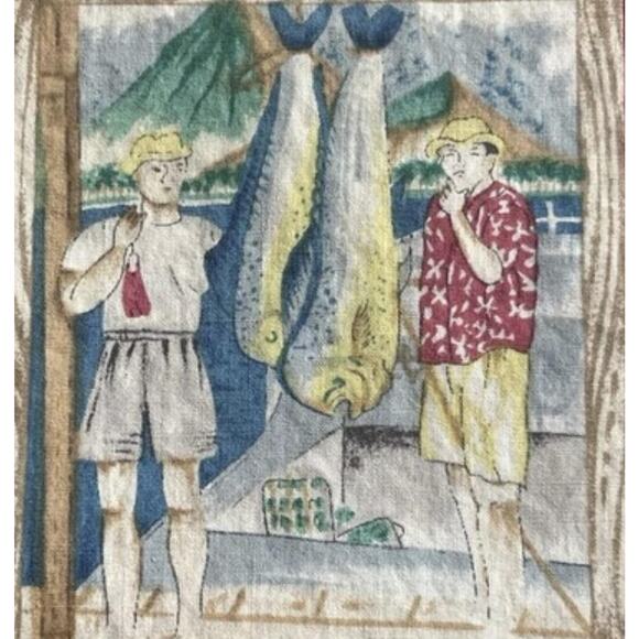 Vintage Reyn Spooner Shirt Mens Large Fishing Boats Marlin Hawaiian Aloha 90s - Picture 3 of 11